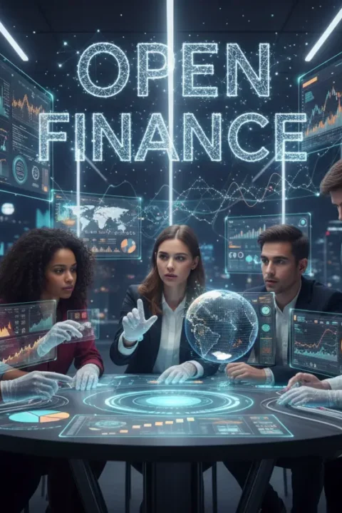 jovens interagindo open finance