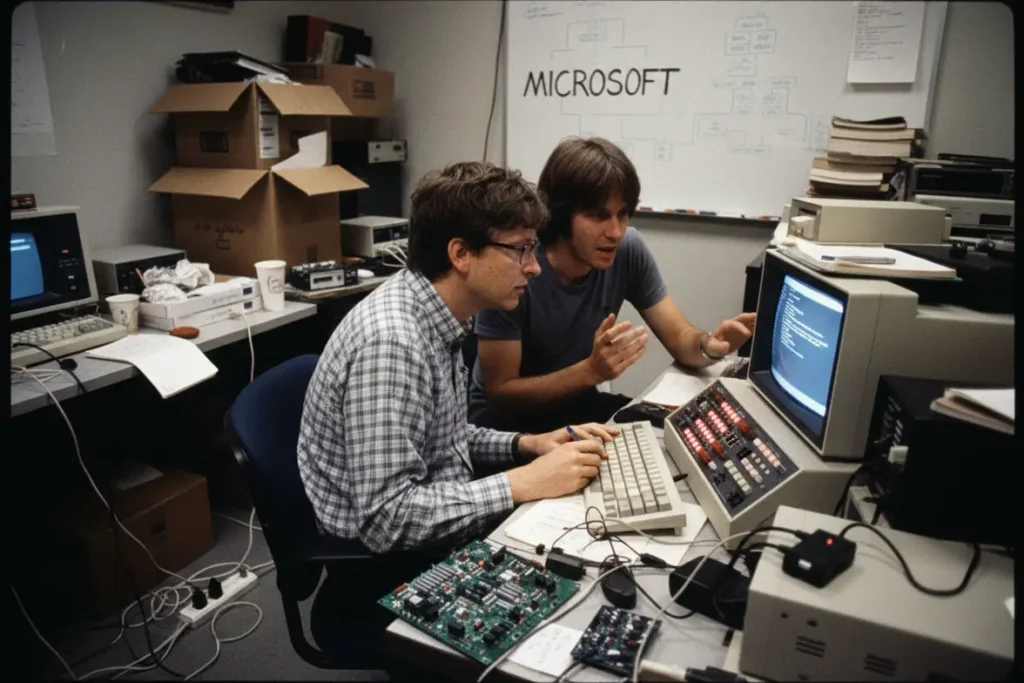 Bill Gates e Microsoft - A Jornada que Mudou o Mundo da Tecnologia! 1 Bill Gates e Paul Allen fundadores da Microsoft.