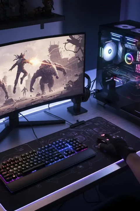 pc gamer montado setup rgb