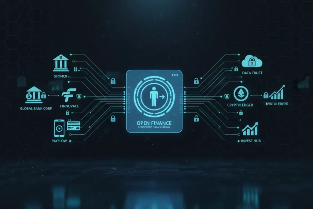 Rede financeira interconectada Open Finance