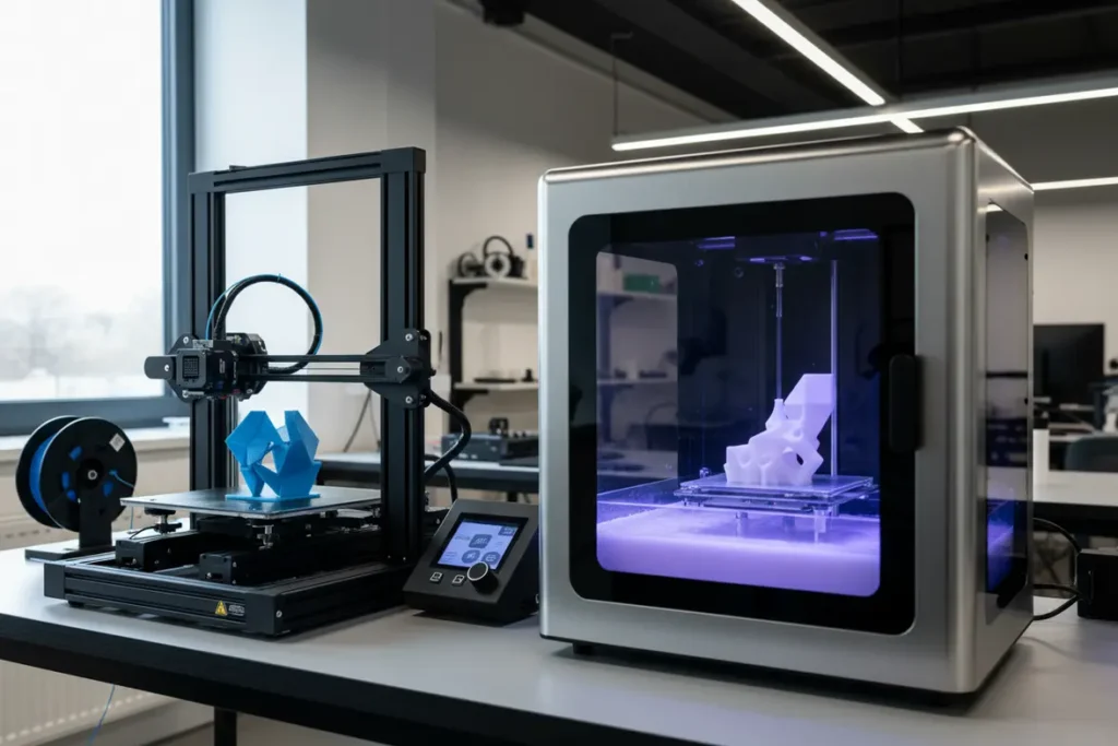 Comparativo entre as principais tecnologias de impressão 3D.