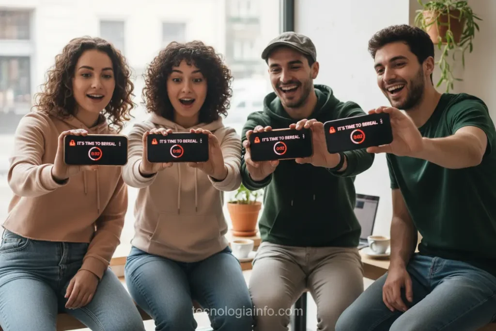 Notificação diária e câmera dupla do BeReal