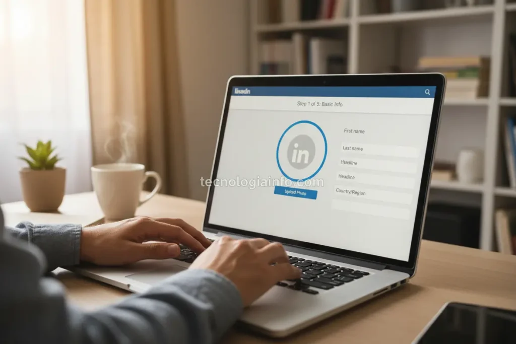Passos para criar perfil no LinkedIn e iniciar sua jornada.