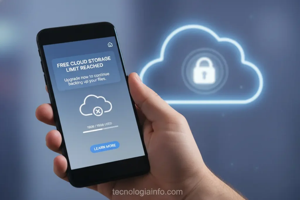 Limites e vantagens do armazenamento em nuvem gratuito.