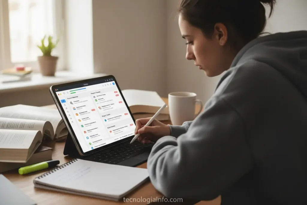 Notion para Iniciantes! Organize sua vida e projetos sem complicação! 2 Exemplo de organização de estudos no Notion com matérias e prazos.