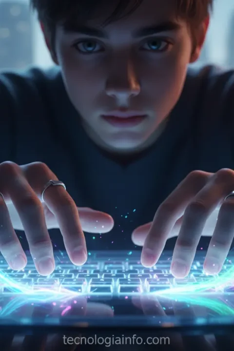 jovem criando arte ia