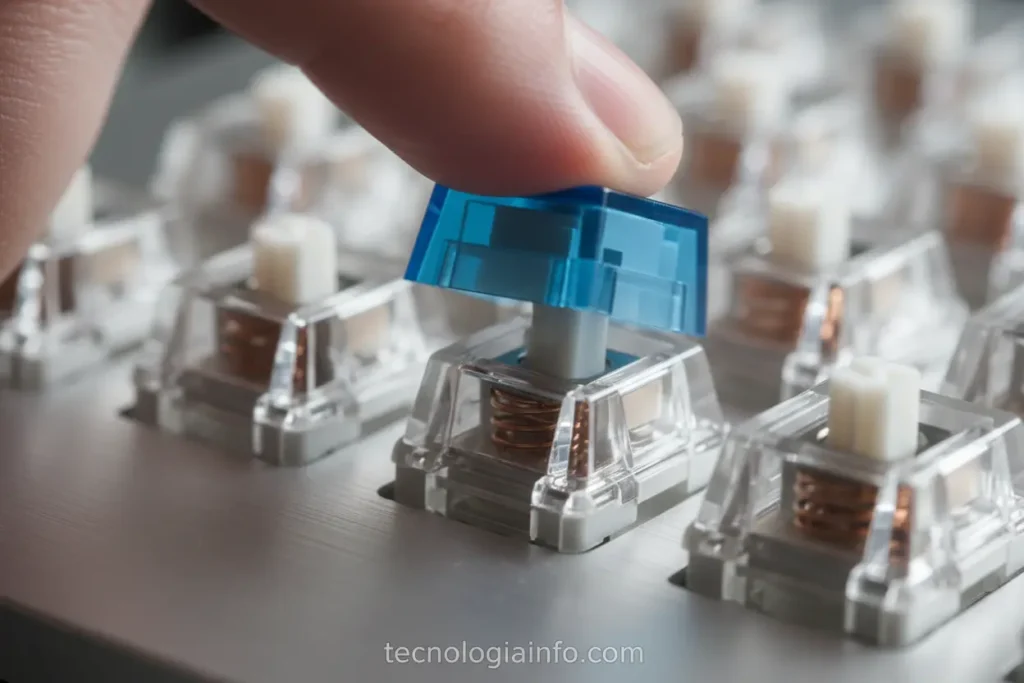 Comparativo dos tipos de switches mecânicos para teclado.