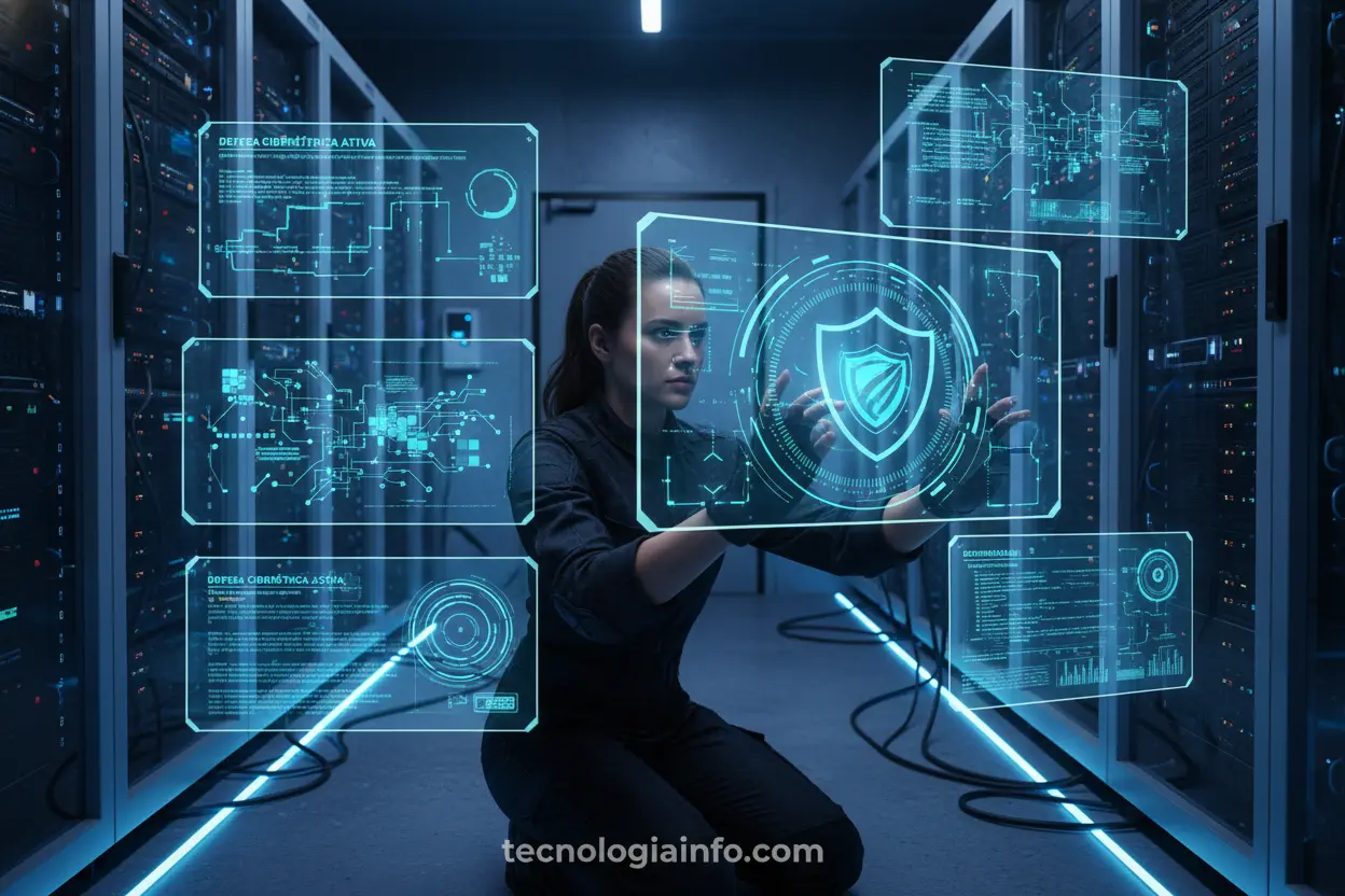 Profissional de cibersegurança em data center com certificações de TI valorizadas