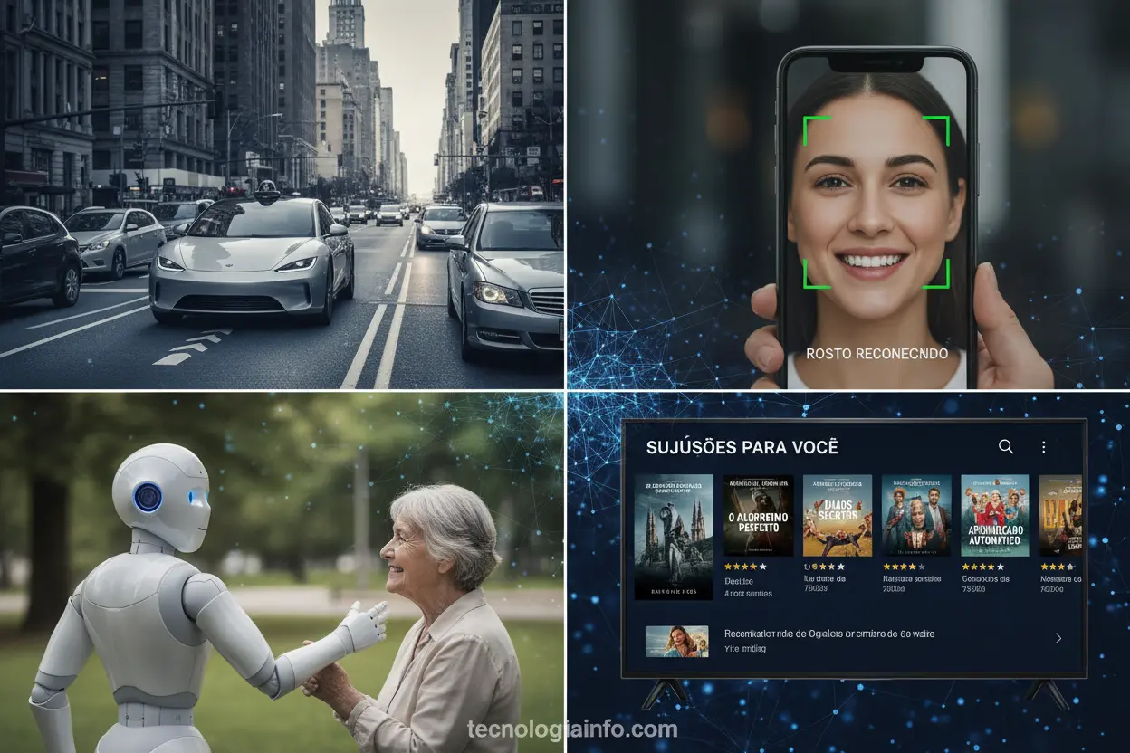 Machine Learning vno Dia a Dia Exemplos de Machine Learning em carros, celulares e robôs.
