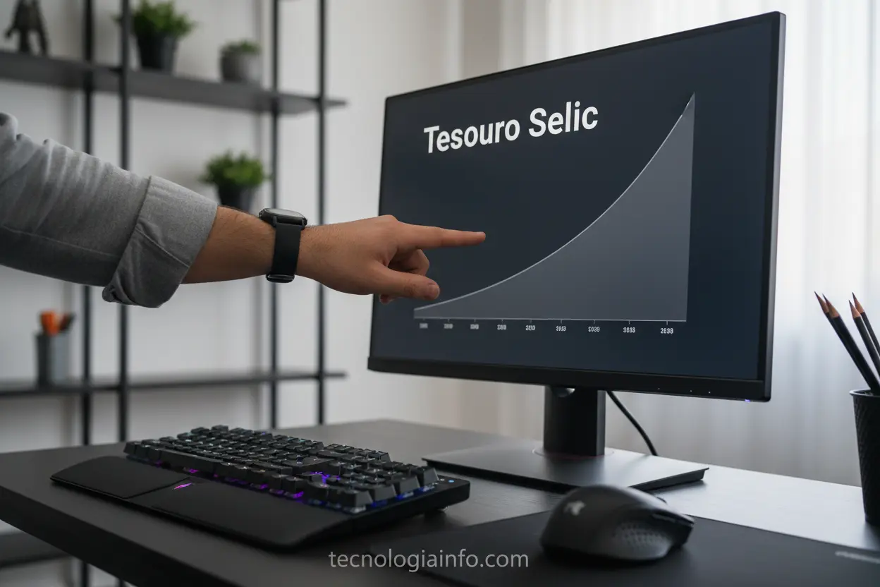 Reserva de emergência onde investir: Tesouro Selic em monitor