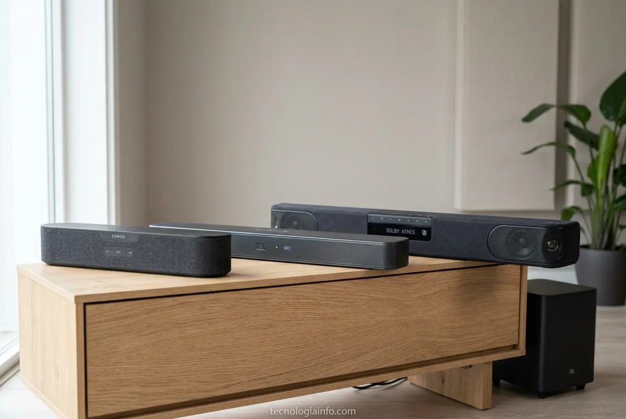 Modelos variados de soundbars