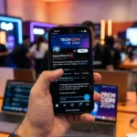 Smartphone com Twitter Blue