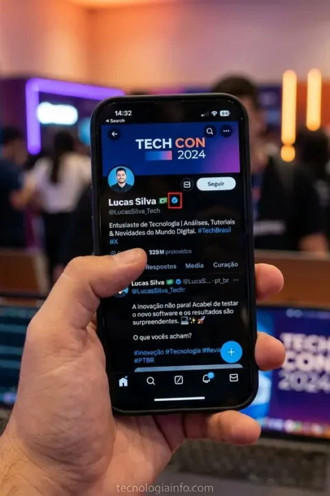 Smartphone com Twitter Blue