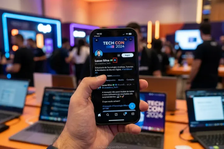 Smartphone com Twitter Blue